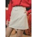 High Waist Fake Belted Skirt